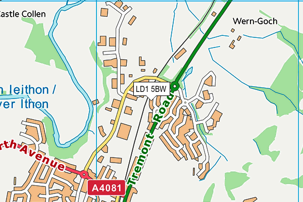 LD1 5BW map - OS VectorMap District (Ordnance Survey)