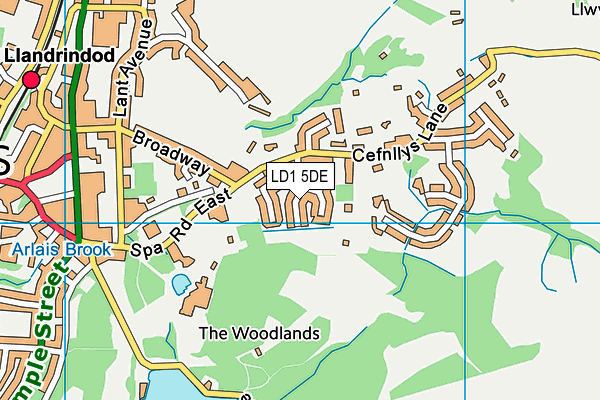 LD1 5DE map - OS VectorMap District (Ordnance Survey)