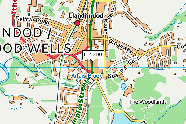 LD1 5DU map - OS VectorMap District (Ordnance Survey)