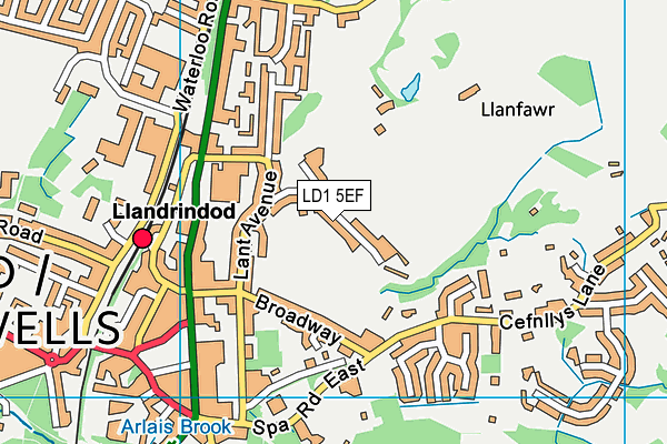 LD1 5EF map - OS VectorMap District (Ordnance Survey)