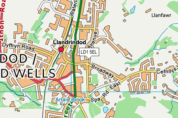 LD1 5EL map - OS VectorMap District (Ordnance Survey)