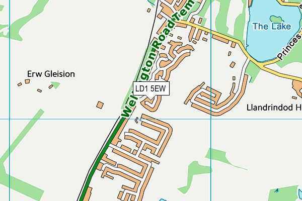 LD1 5EW map - OS VectorMap District (Ordnance Survey)