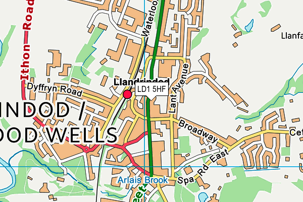 LD1 5HF map - OS VectorMap District (Ordnance Survey)