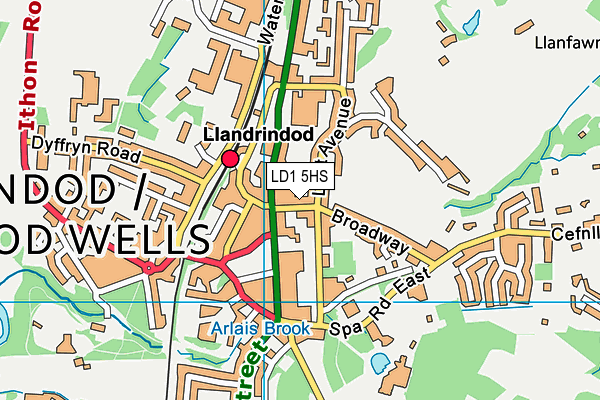 LD1 5HS map - OS VectorMap District (Ordnance Survey)