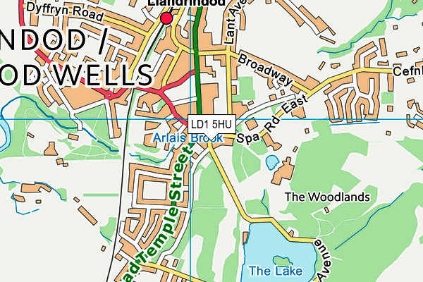 LD1 5HU map - OS VectorMap District (Ordnance Survey)