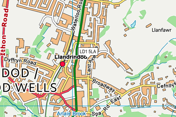 LD1 5LA map - OS VectorMap District (Ordnance Survey)