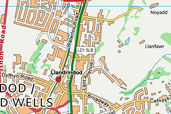 LD1 5LB map - OS VectorMap District (Ordnance Survey)