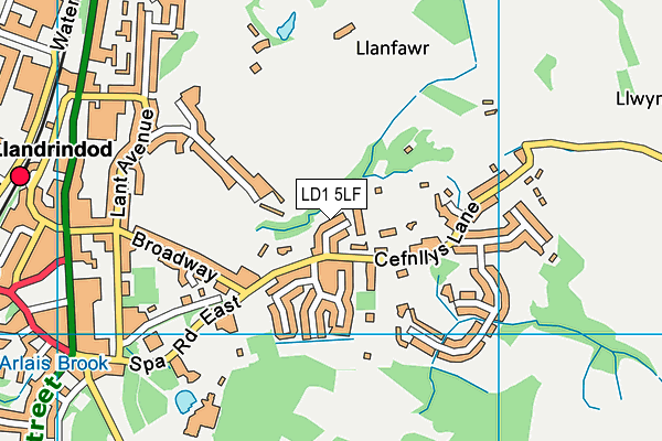 LD1 5LF map - OS VectorMap District (Ordnance Survey)