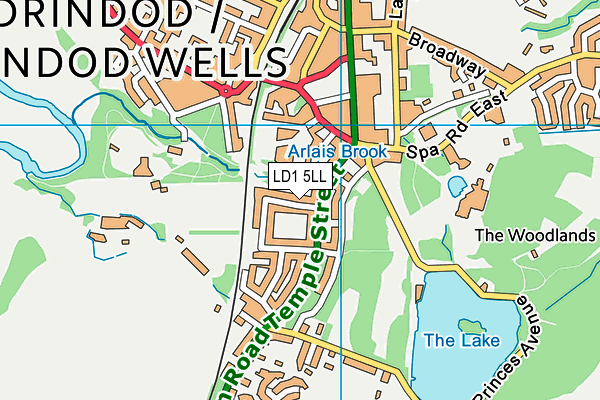 LD1 5LL map - OS VectorMap District (Ordnance Survey)