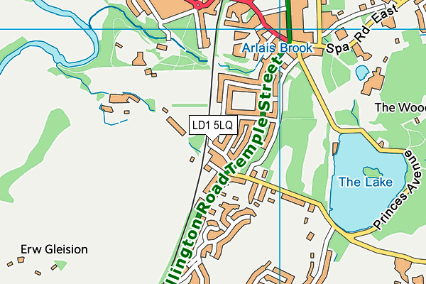 LD1 5LQ map - OS VectorMap District (Ordnance Survey)