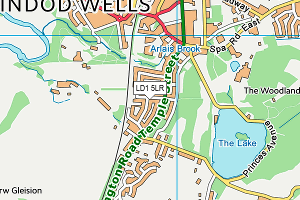 LD1 5LR map - OS VectorMap District (Ordnance Survey)