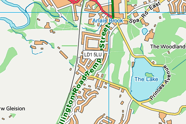 LD1 5LU map - OS VectorMap District (Ordnance Survey)