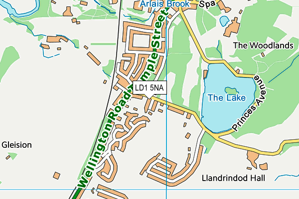 LD1 5NA map - OS VectorMap District (Ordnance Survey)