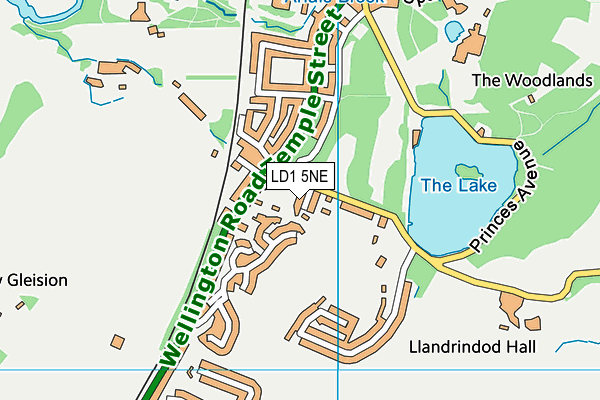 LD1 5NE map - OS VectorMap District (Ordnance Survey)