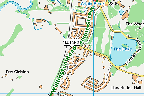 LD1 5NG map - OS VectorMap District (Ordnance Survey)