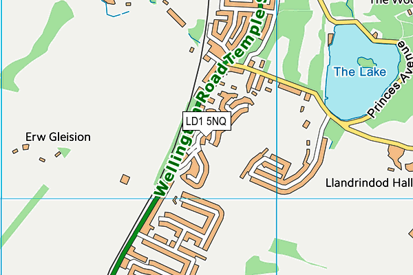 LD1 5NQ map - OS VectorMap District (Ordnance Survey)