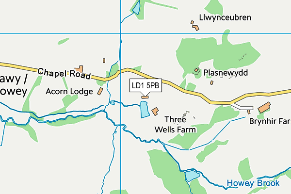 LD1 5PB map - OS VectorMap District (Ordnance Survey)