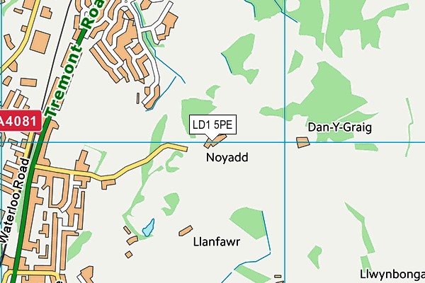 LD1 5PE map - OS VectorMap District (Ordnance Survey)