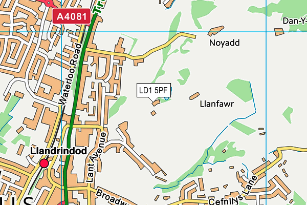 LD1 5PF map - OS VectorMap District (Ordnance Survey)