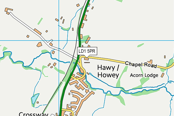 LD1 5PR map - OS VectorMap District (Ordnance Survey)