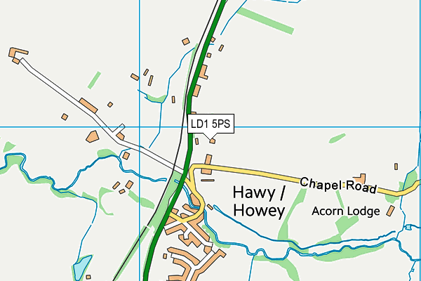 LD1 5PS map - OS VectorMap District (Ordnance Survey)