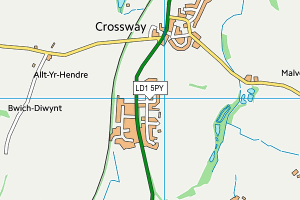 LD1 5PY map - OS VectorMap District (Ordnance Survey)