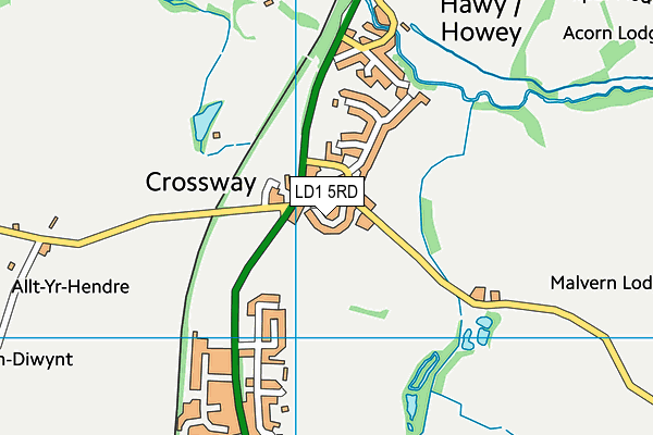 LD1 5RD map - OS VectorMap District (Ordnance Survey)