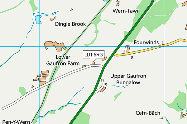 LD1 5RG map - OS VectorMap District (Ordnance Survey)