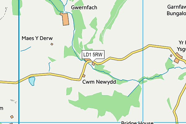 LD1 5RW map - OS VectorMap District (Ordnance Survey)