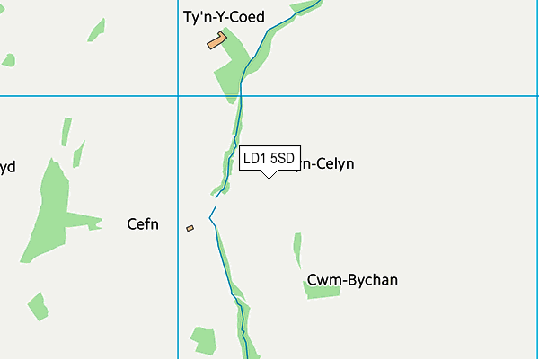 LD1 5SD map - OS VectorMap District (Ordnance Survey)