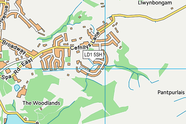 LD1 5SH map - OS VectorMap District (Ordnance Survey)