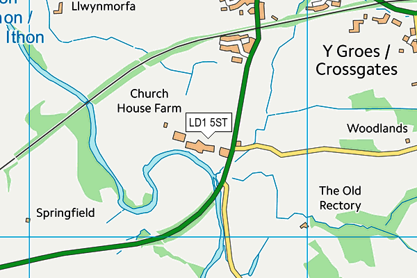 LD1 5ST map - OS VectorMap District (Ordnance Survey)