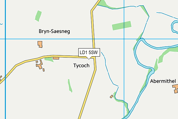 LD1 5SW map - OS VectorMap District (Ordnance Survey)