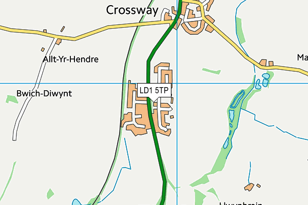 LD1 5TP map - OS VectorMap District (Ordnance Survey)