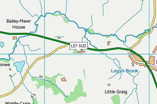 LD1 5UD map - OS VectorMap District (Ordnance Survey)