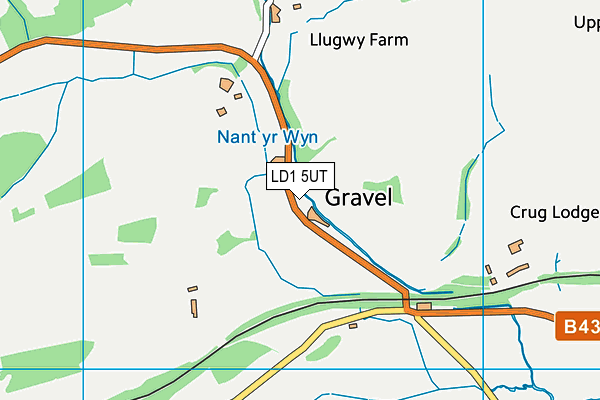 LD1 5UT map - OS VectorMap District (Ordnance Survey)