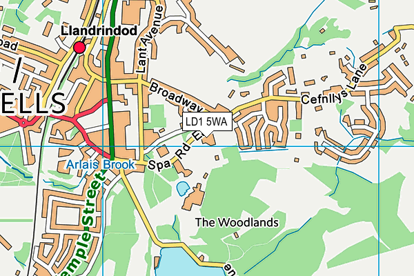 Ysgol Cefnllys map (LD1 5WA) - OS VectorMap District (Ordnance Survey)