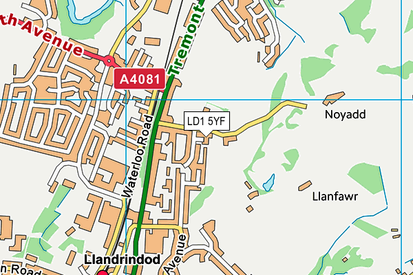 LD1 5YF map - OS VectorMap District (Ordnance Survey)