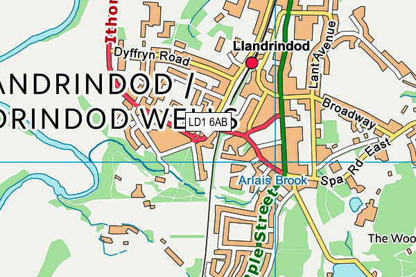 LD1 6AB map - OS VectorMap District (Ordnance Survey)