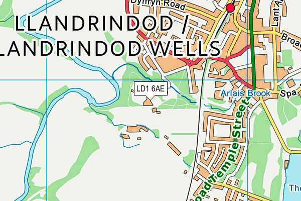 LD1 6AE map - OS VectorMap District (Ordnance Survey)