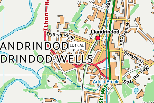 LD1 6AL map - OS VectorMap District (Ordnance Survey)