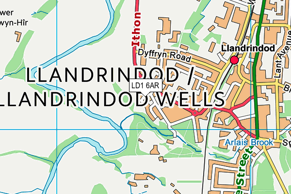 LD1 6AR map - OS VectorMap District (Ordnance Survey)