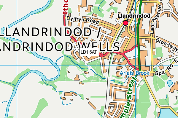 LD1 6AT map - OS VectorMap District (Ordnance Survey)