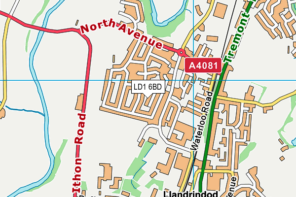 LD1 6BD map - OS VectorMap District (Ordnance Survey)