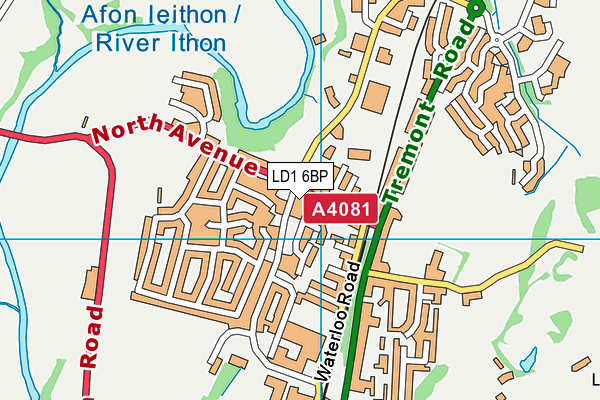 LD1 6BP map - OS VectorMap District (Ordnance Survey)