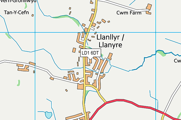 LD1 6DT map - OS VectorMap District (Ordnance Survey)