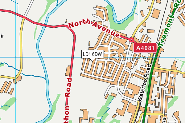 LD1 6DW map - OS VectorMap District (Ordnance Survey)