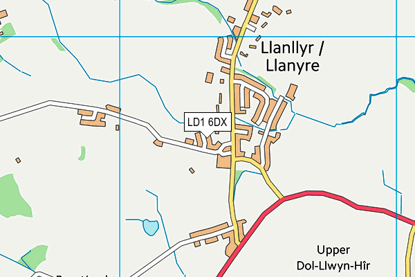 LD1 6DX map - OS VectorMap District (Ordnance Survey)