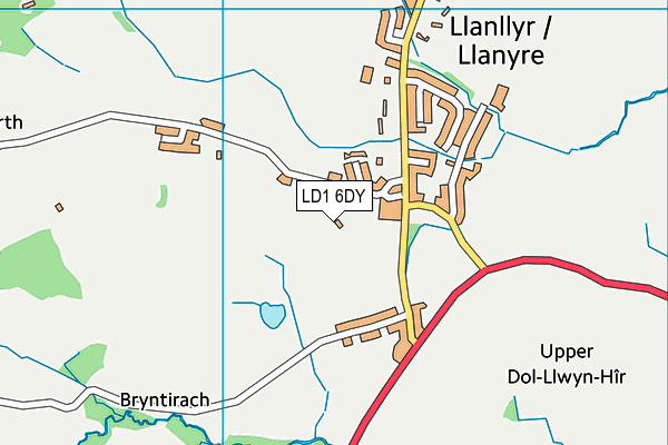 LD1 6DY map - OS VectorMap District (Ordnance Survey)