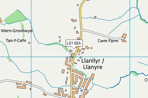 LD1 6EA map - OS VectorMap District (Ordnance Survey)